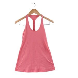 Lululemon Athletica Coral Pink Racerback Tank‎ Top Athletic Workout Size 2